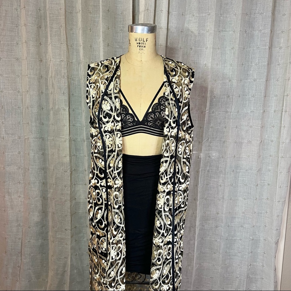 Floor length vintage vest